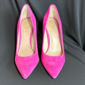 Vince Camuto Fuchsia Suede Heels